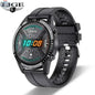 Black 777tech Bluetooth Smart Watch with digital display and fitness tracking features on a white background.
