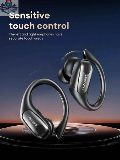 Lenovo EA305 wireless waterproof Bluetooth earphones by 777tech, designed for sports and gaming with long endurance.