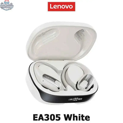 Lenovo EA305 wireless waterproof Bluetooth 5.4 earphones by 777tech, designed for sports and gaming with long battery life.