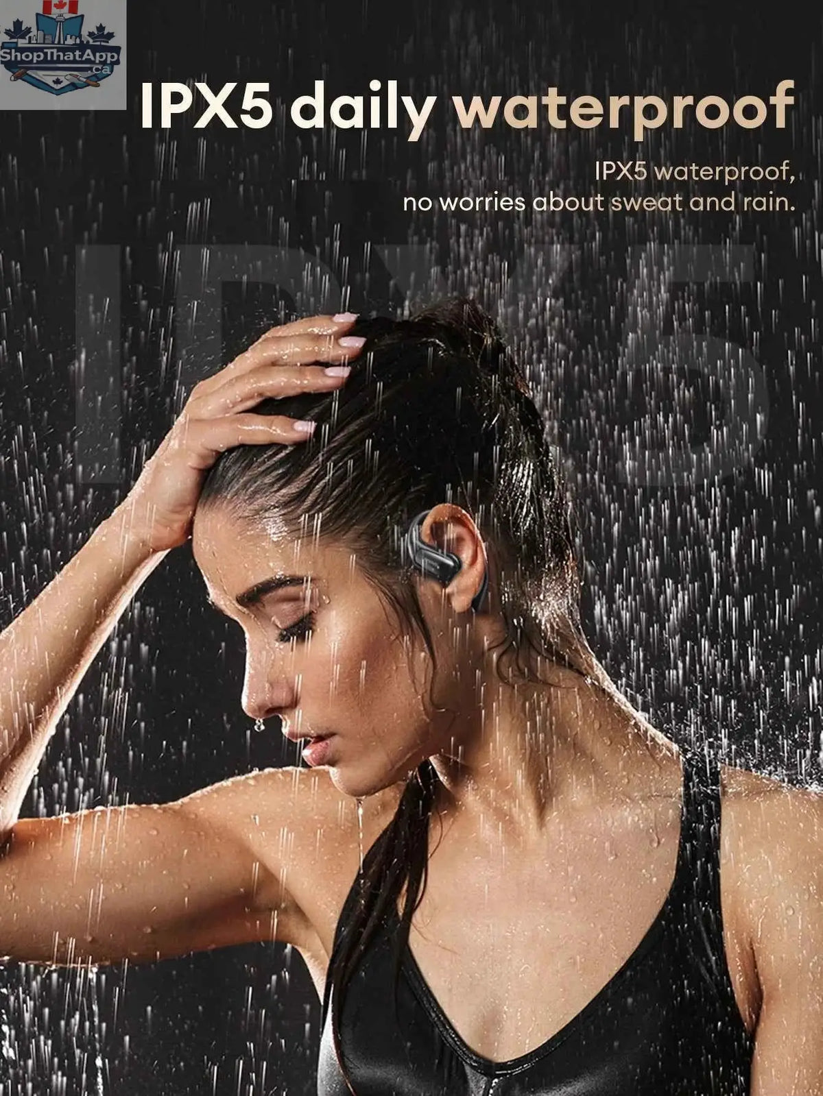 Lenovo EA305 wireless waterproof Bluetooth earphones by 777tech, showing sleek design and in-ear fit for sports and gaming.