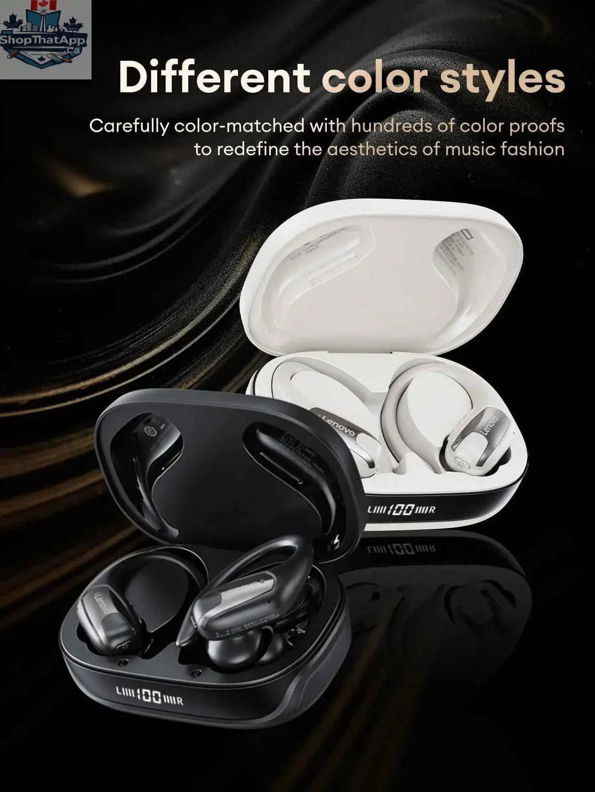 Lenovo EA305 wireless waterproof Bluetooth earphones with long battery life, designed for sports and gaming, by 777tech.