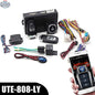 777tech car keyless entry remote start kit with smartphone control, universal one-button push system, shown with remote device.