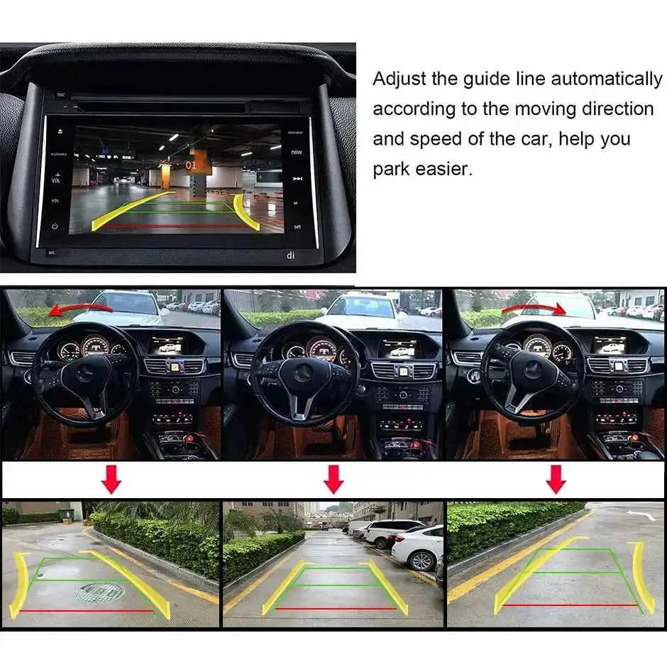 777tech AHD backup camera for Ford Focus MK2 MK3, Mondeo, Ranger, Explorer, C-Max, Kuga, Fiesta, Fusion, with dynamic trajectory display