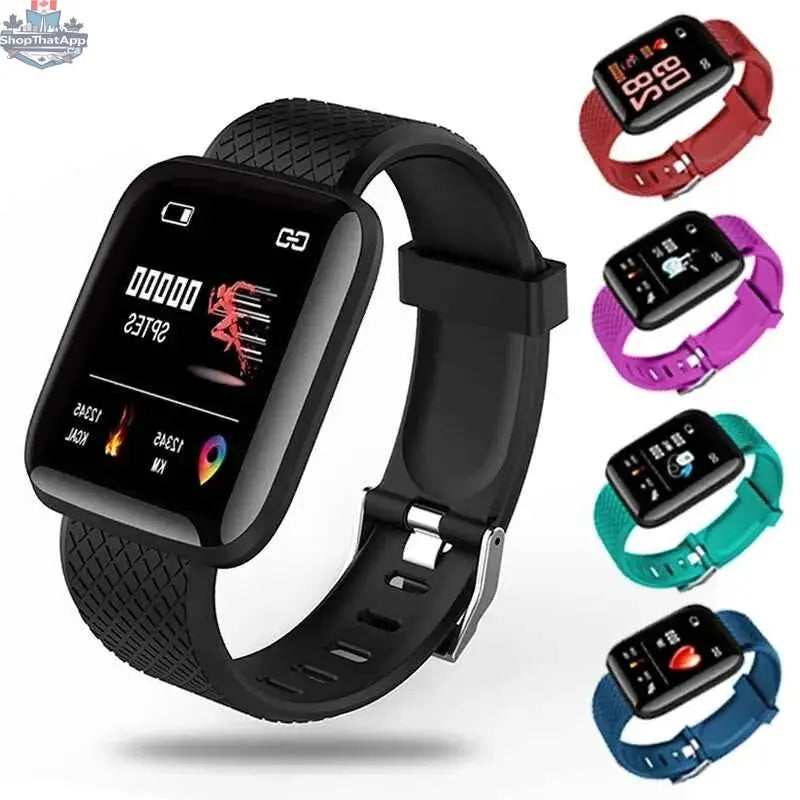 Digital smartwatch by 777tech featuring a sleek design and advanced fitness tracking displayed on a bright screen.