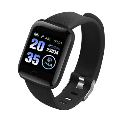 Digital smartwatch by 777tech featuring a sleek design and advanced fitness tracking displayed on a colorful screen.