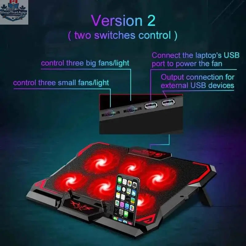 777tech 17-inch gaming laptop cooler with multiple fans designed to improve cooling and enhance gaming performance.