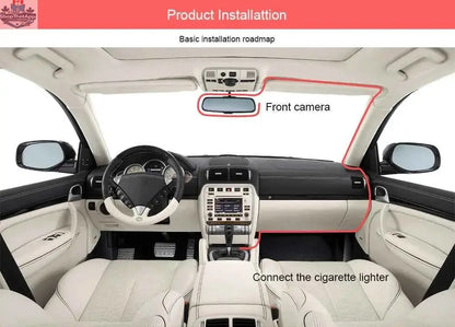 777tech 3-channel dash cam for car with front and rear 1080P cameras, black box car DVR, and rear view camera for vehicle safety