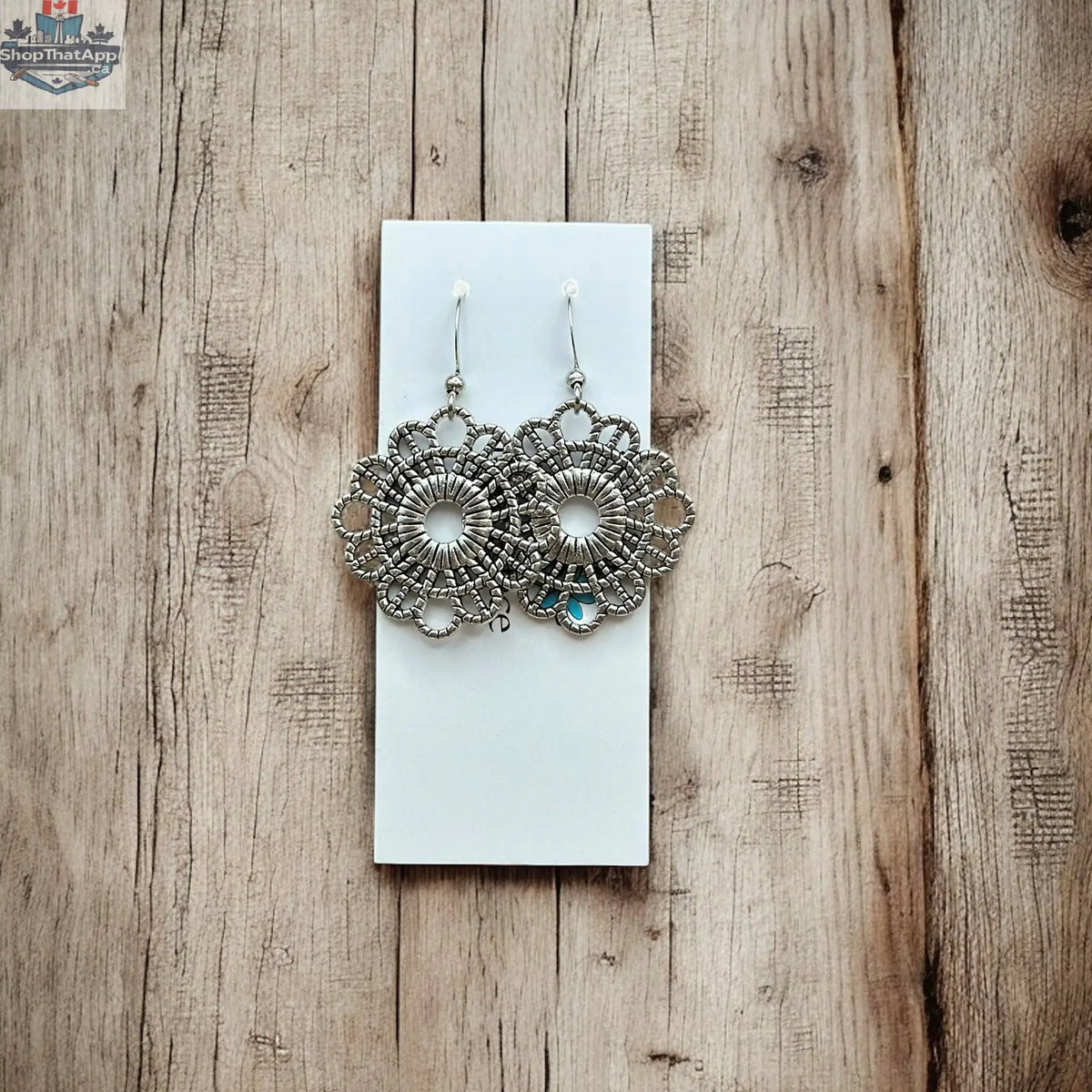 Lace Earrings with Textured Design for Stylish Elegance - Shopthatapp.ca