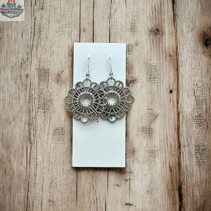 Lace Earrings with Textured Design for Stylish Elegance - Shopthatapp.ca
