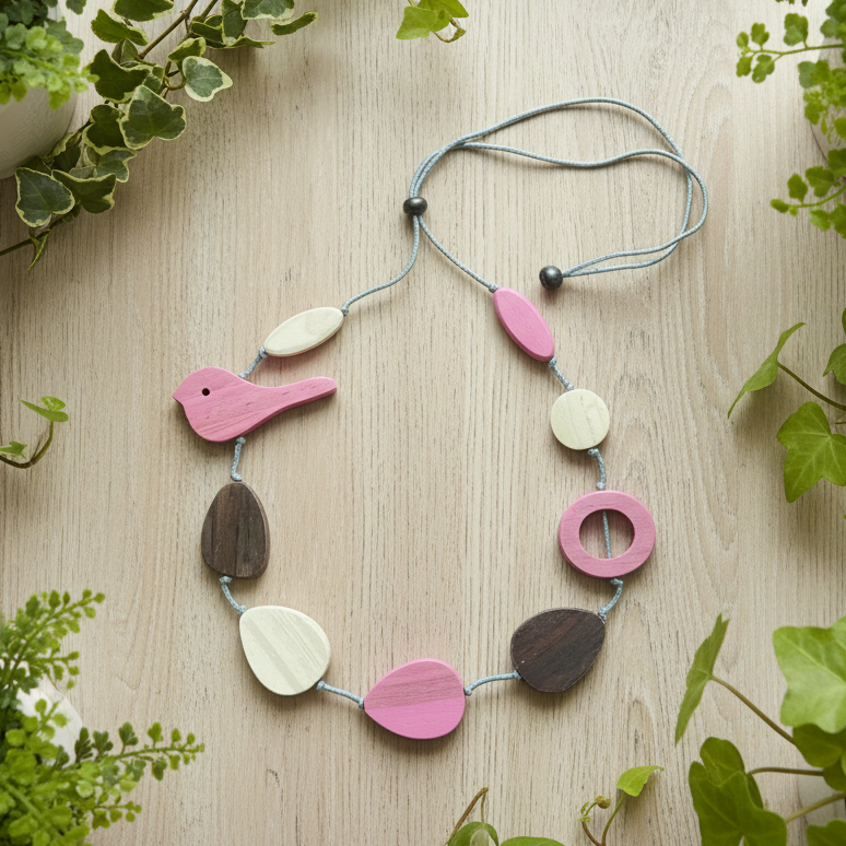 Wooden Bird Necklace - Shopthatapp.ca