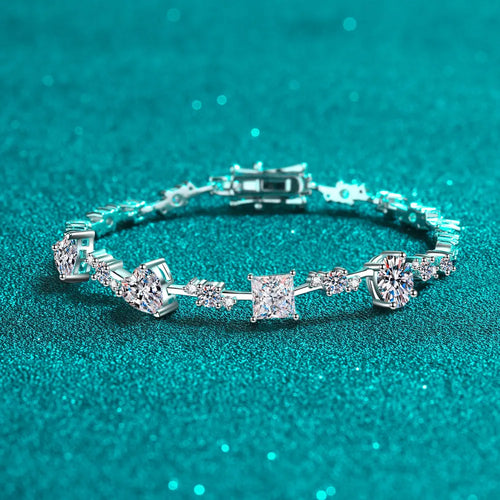 6.2 Carat Moissanite Sterling Silver Bracelet in 925 Silver - Shopthatapp.ca