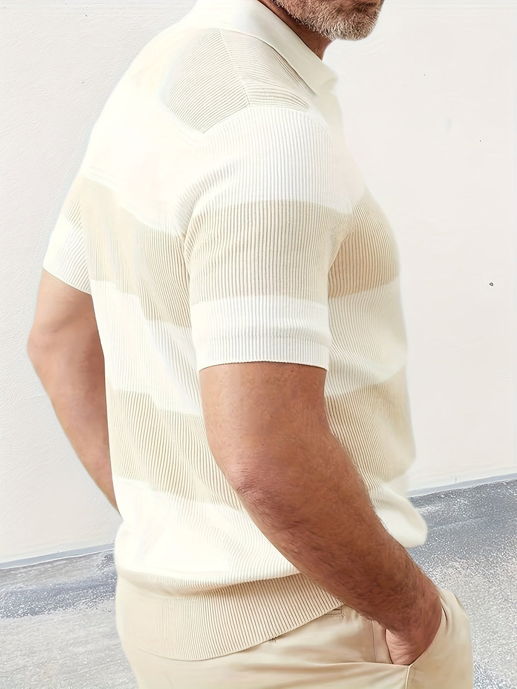 Mens Clothing Summer Fashion Lapel Sweater Short Sleeve Men Clothing Men Wears