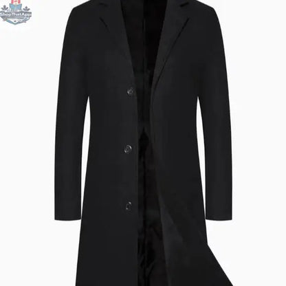 Men's Casual Extended Above The Knee Woolen Trench Coat - Shopthatapp.ca
