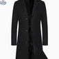 Men's Casual Extended Above The Knee Woolen Trench Coat - Shopthatapp.ca