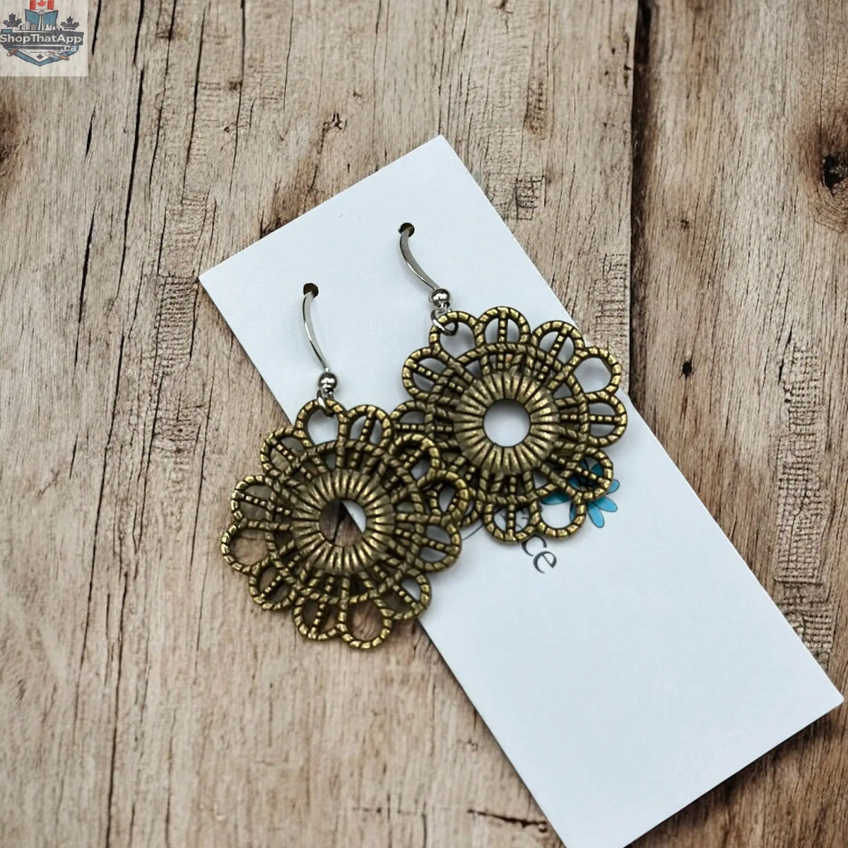 Lace Earrings with Textured Design for Stylish Elegance - Shopthatapp.ca