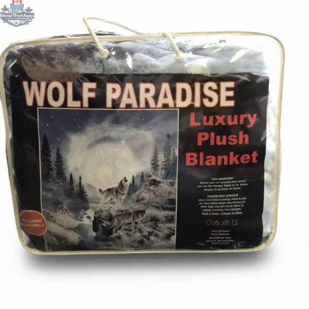 LUXURY PLUSH ULTRA SOFT BLANKET (Wolf Paradise) - Shopthatapp.ca