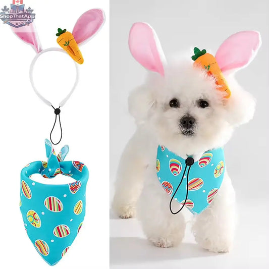 Easter Bunny Dog Outfit - Luxurious Festive Set for Your Pup - Shopthatapp.ca