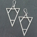 Silver Plated Triangle Earrings for Stylish Elegance - Shopthatapp.ca