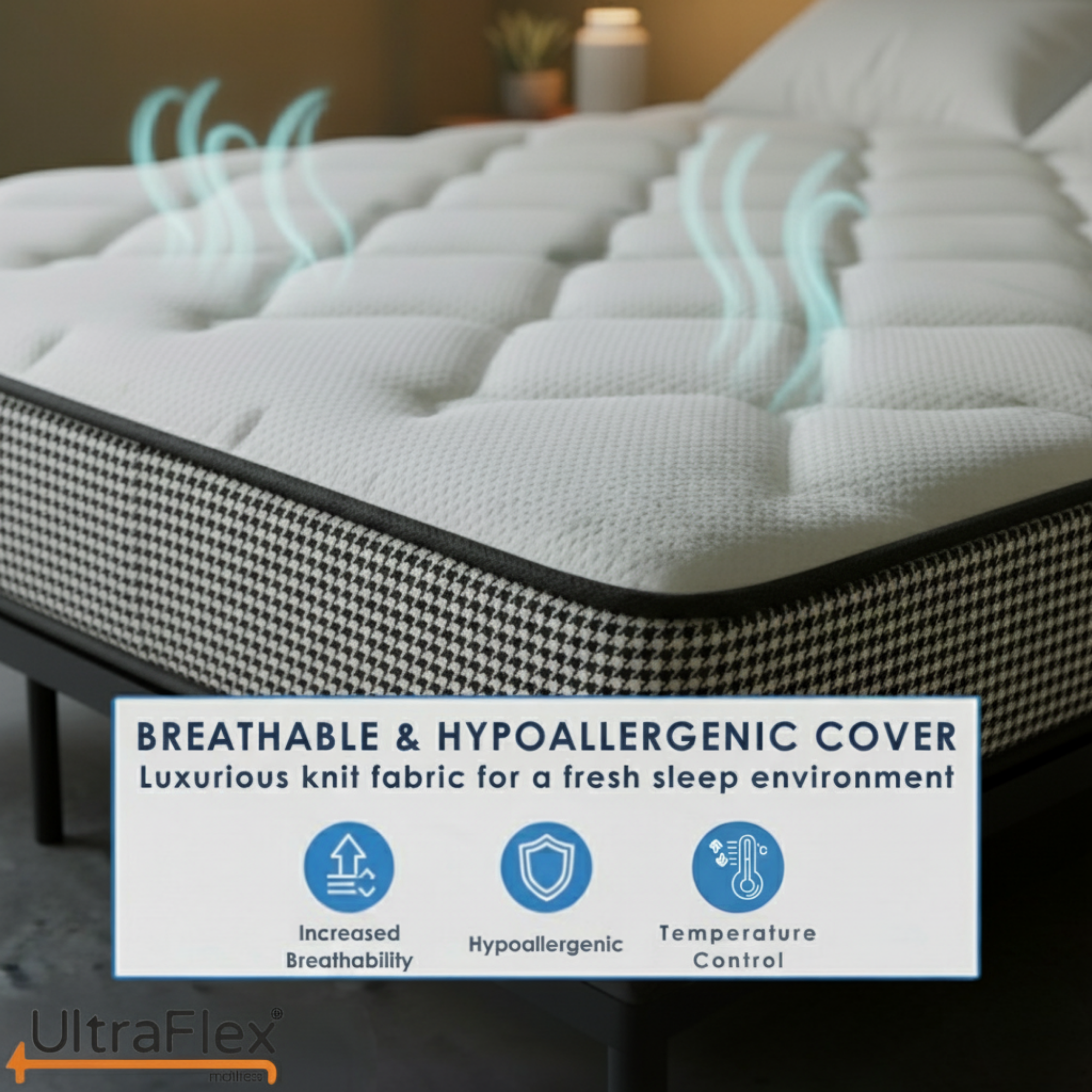 UltraFlex® DreamWeaver Mattress and BoxSpring Set Medium Firm Pocket Coil Hybrid Mattress – Canadian-Made Orthopedic Support with Cooling Gel Foam, Quilted Top, Breathable & Hypoallergenic Comfort, Edge Support & Motion Isolation - Shopthatapp.ca