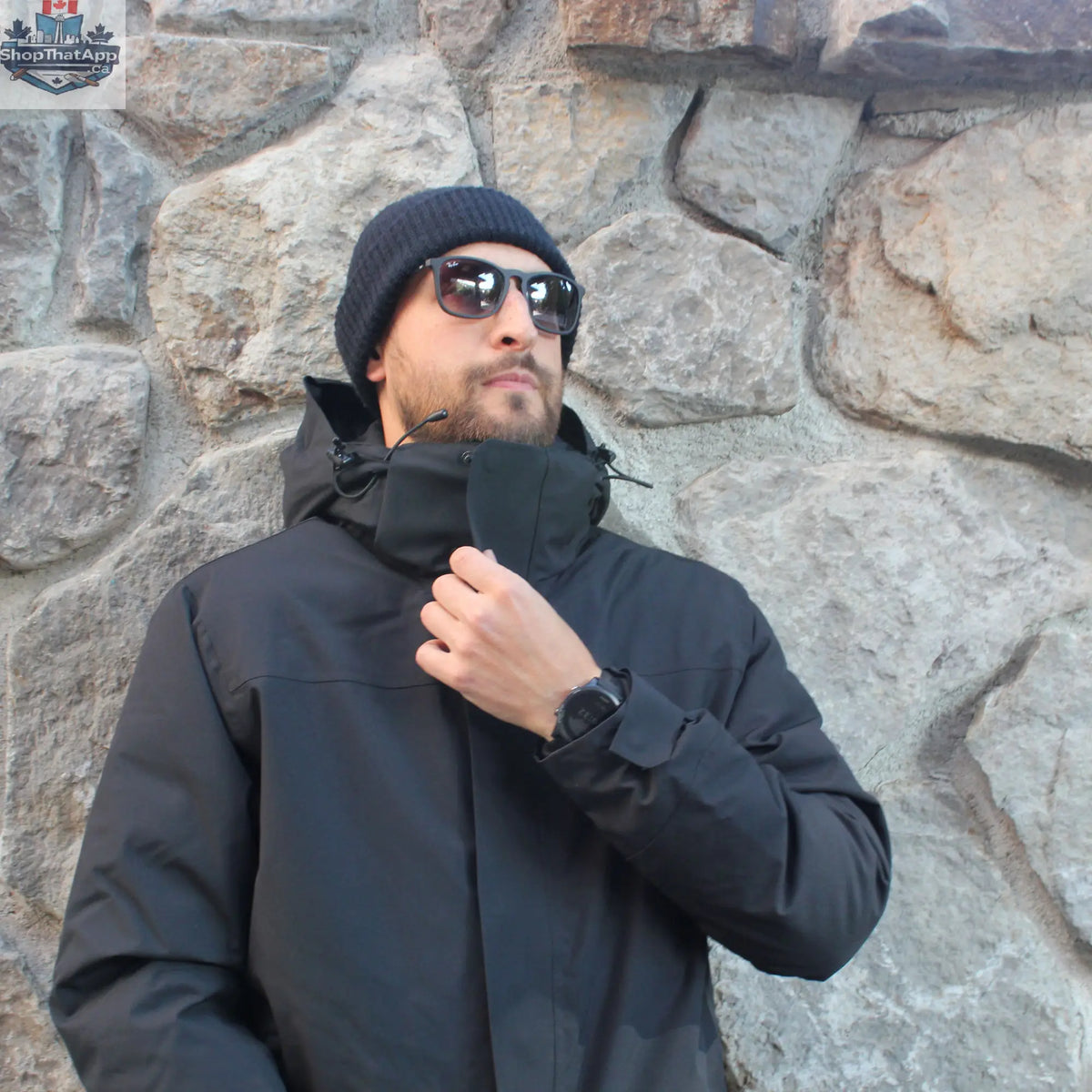 Northern Sun Crow's Waterproof Parka, a durable down protection winter coat with a hood and weather-resistant fabric.