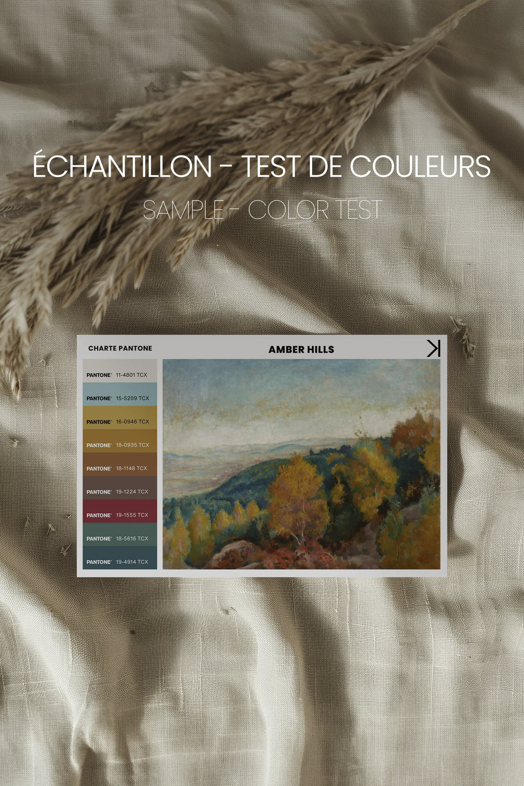 AMBER HILLS Artwork - Oeuvre sur toile étirée