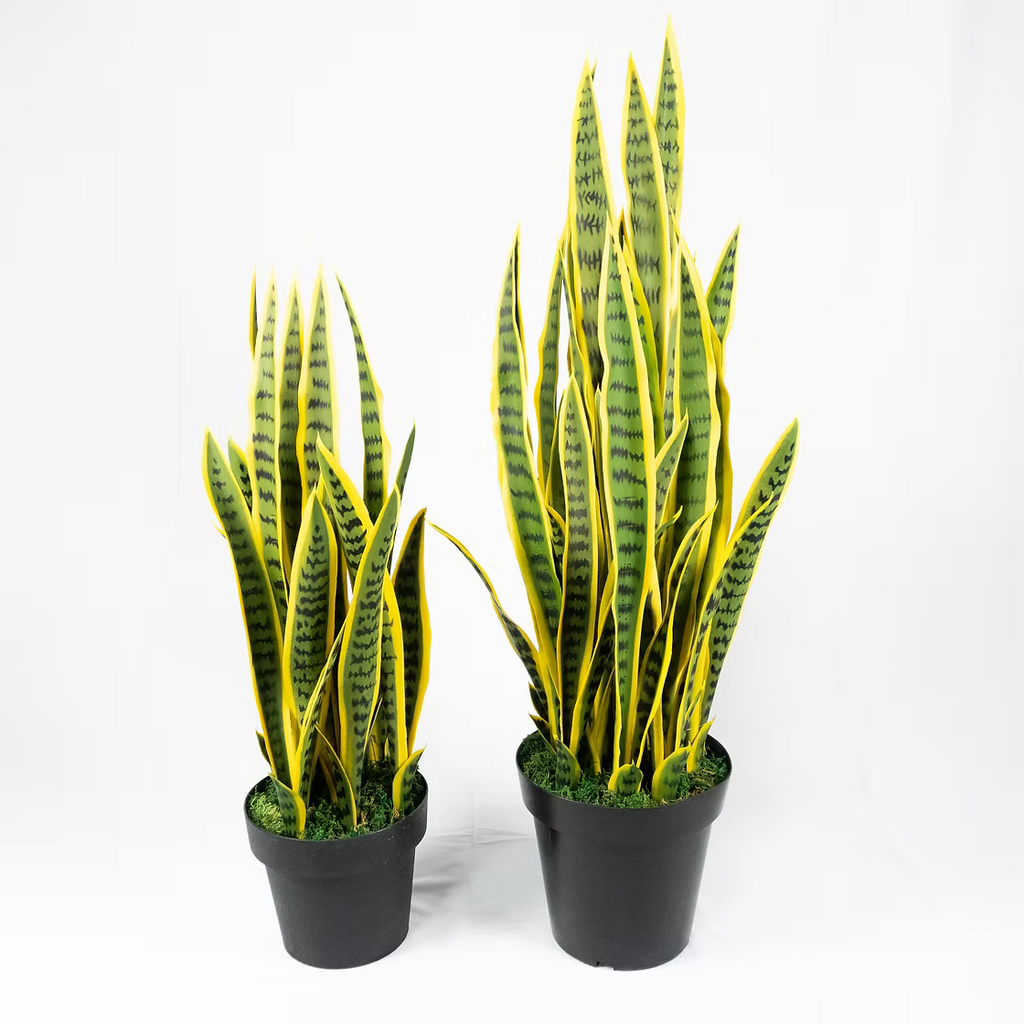 Artificial Snake Plant (Sansevieria) — Lifelike, Low‑Maintenance Indoor Greenery in 32" or 40", Optional Modern Planter