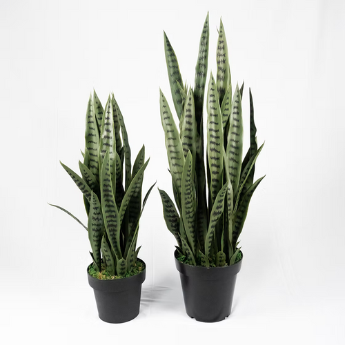 Artificial Snake Plant (Sansevieria) — Lifelike, Low‑Maintenance Indoor Greenery in 32" or 40", Optional Modern Planter