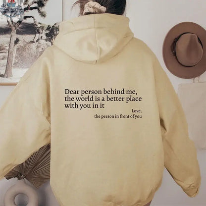 Women's Plush Letter Printed Kangaroo Pocket Hoodie | Cozy Pullover - Shopthatapp.ca