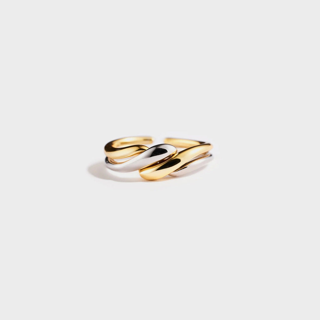 925 Sterling Silver Twisted Open Ring - Elegant 925 Sterling Silver Twisted Ring - Shopthatapp.ca