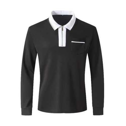 2024 Autumn Men's Zipper Polo Shirts - Trendy Long Sleeve Fashion - Shopthatapp.ca