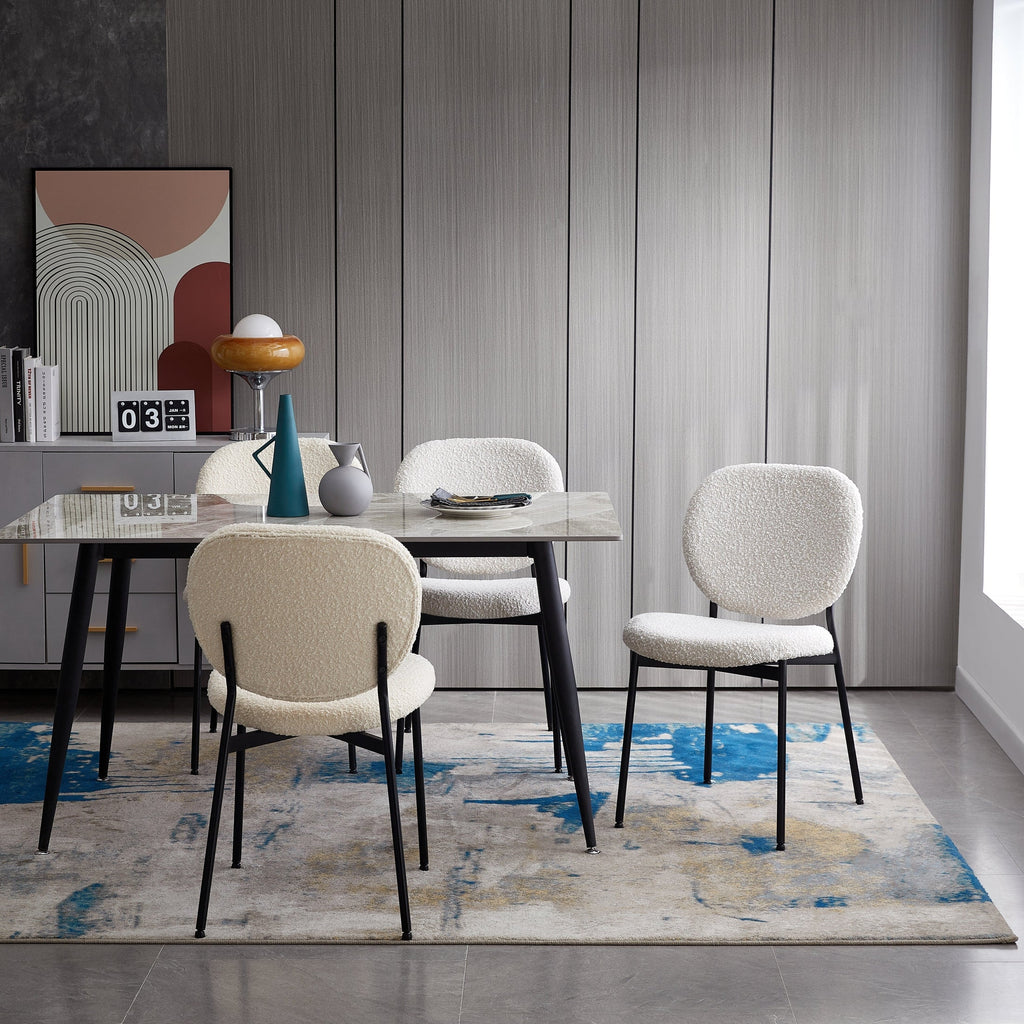 Sashi Dining Chair - Linen Boucle' - Www.Shopthatapp.ca