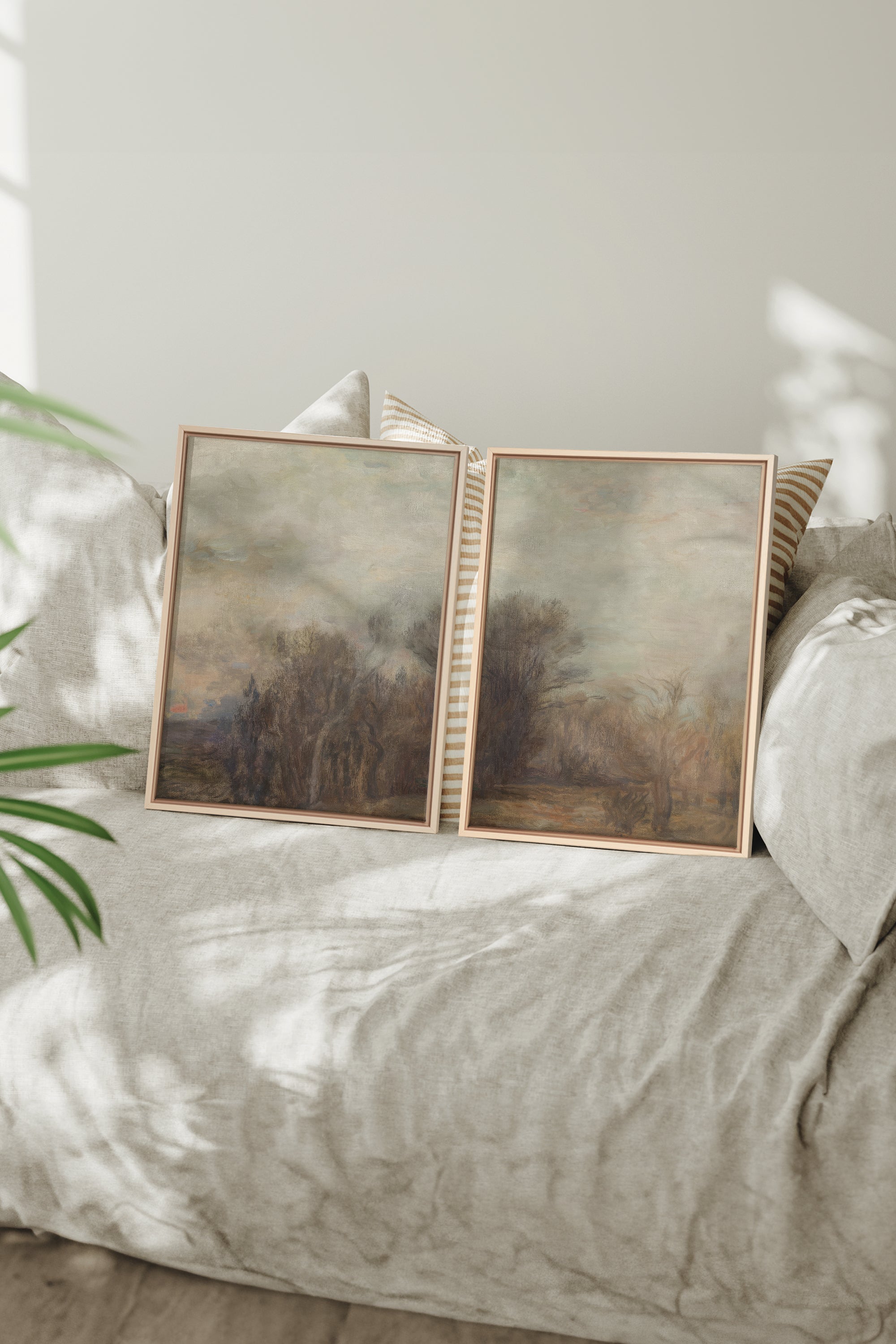 SILENT SEASON DUO: Saison Silencieuse Duo Tableaux sur Toile Étirée