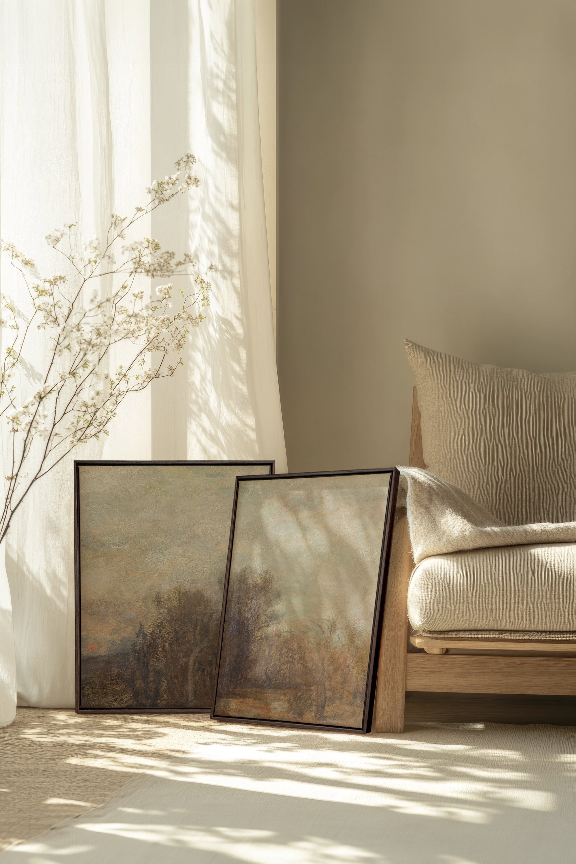 SILENT SEASON DUO: Saison Silencieuse Duo Tableaux sur Toile Étirée