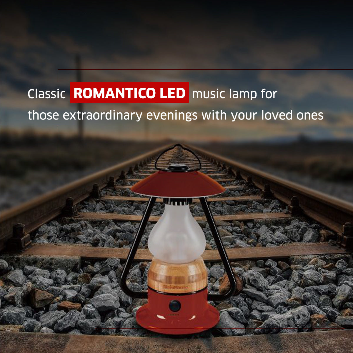 TRU De-LIGHT ROMANTICO LED All-in-One Lamp, Rechargeable, Bluetooth Music Speaker - FIRE RED / YELLOW / AUQA BLUE / GREEN / BLACK - Www.Shopthatapp.ca
