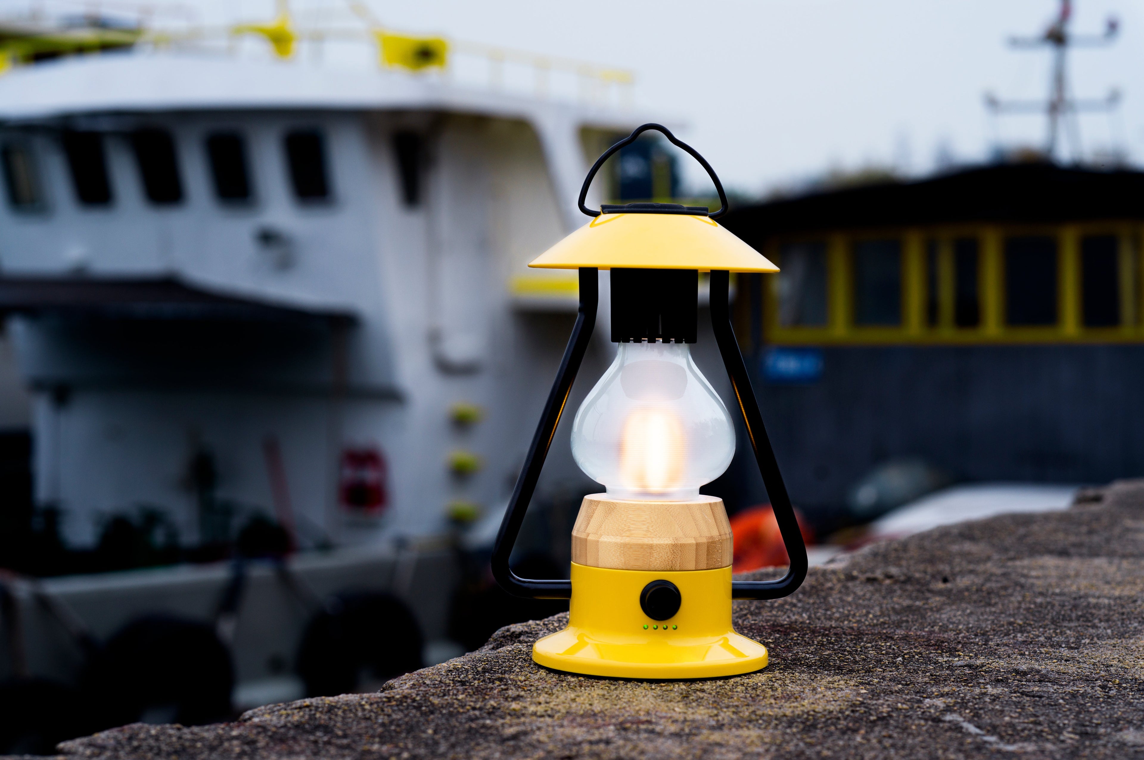 TRU De-LIGHT ROMANTICO LED All-in-One Lamp, Rechargeable, Bluetooth Music Speaker - FIRE RED / YELLOW / AUQA BLUE / GREEN / BLACK - Www.Shopthatapp.ca