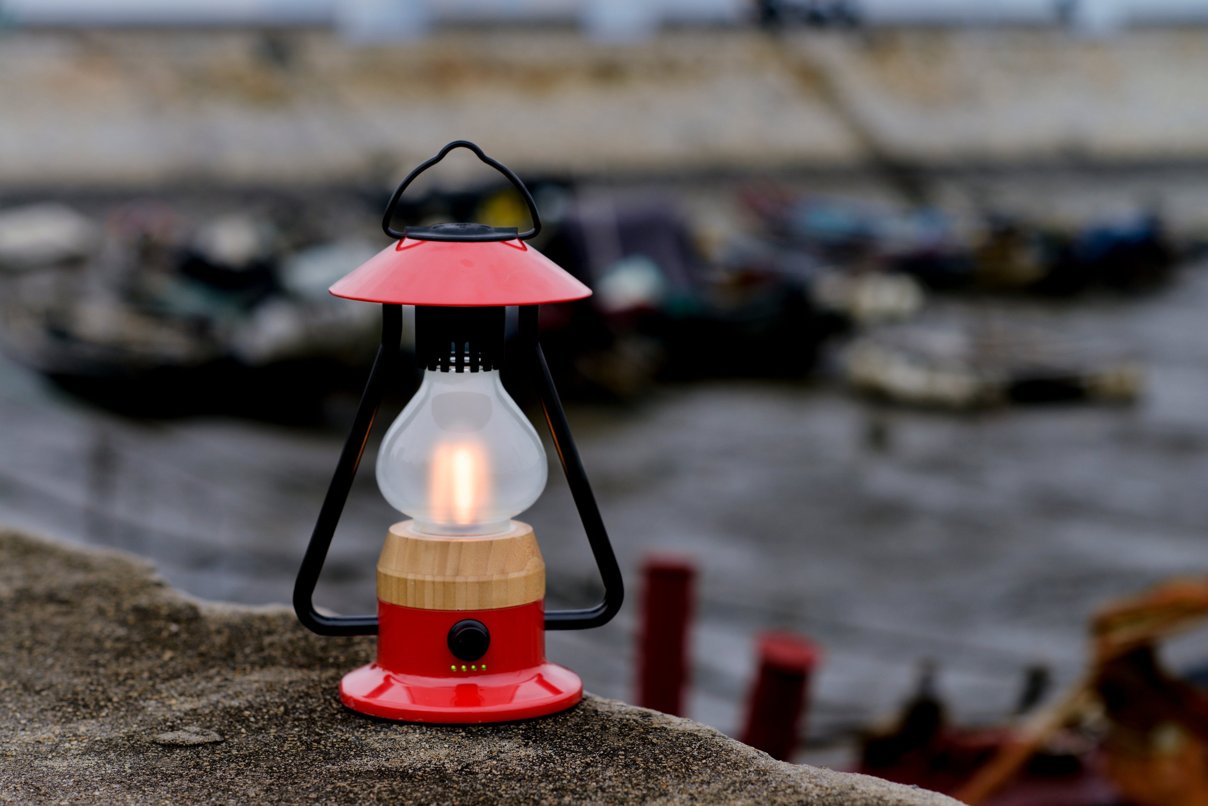 TRU De-LIGHT ROMANTICO LED All-in-One Lamp, Rechargeable, Bluetooth Music Speaker - FIRE RED / YELLOW / AUQA BLUE / GREEN / BLACK - Www.Shopthatapp.ca