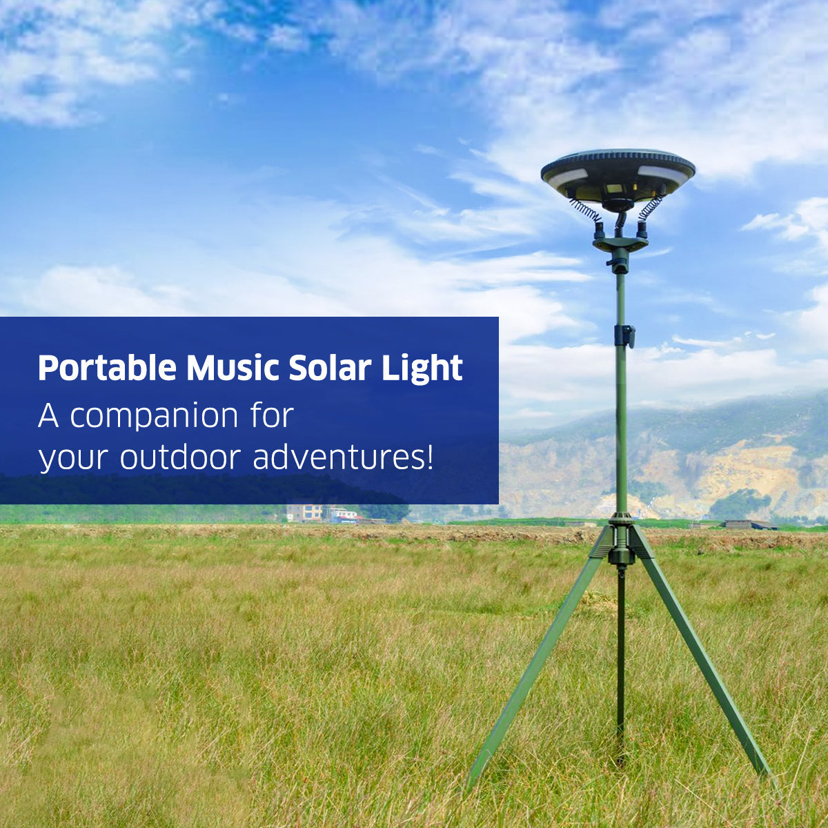 TRU De-LIGHT Singing Music Solar LED Light - Strong BT Speaker/Main Light+3 Detachable Multi Mode Lights/Tripod+Carry Bag - Www.Shopthatapp.ca