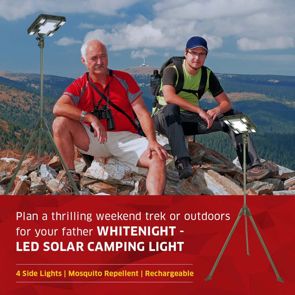 TRU De-LIGHT WHITENIGHT Multipurpose LED Solar / AC / DC - Garden, Camping Main Light + 4 Independent Detachable Multi Mode Side Lights / Tripod + Carrying Bag - Www.Shopthatapp.ca