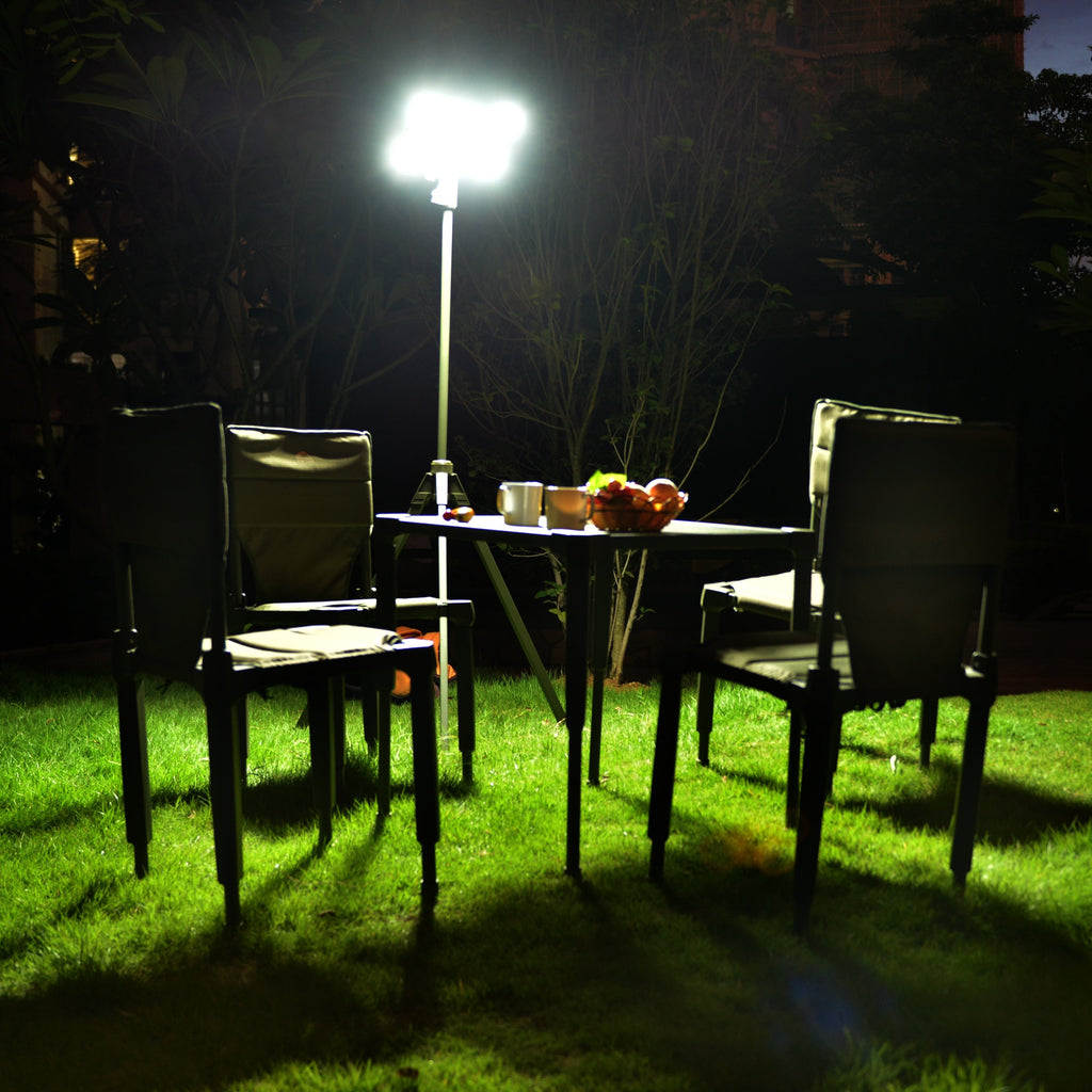 TRU De-LIGHT WHITENIGHT Multipurpose LED Solar / AC / DC - Garden, Camping Main Light + 4 Independent Detachable Multi Mode Side Lights / Tripod + Carrying Bag - Www.Shopthatapp.ca