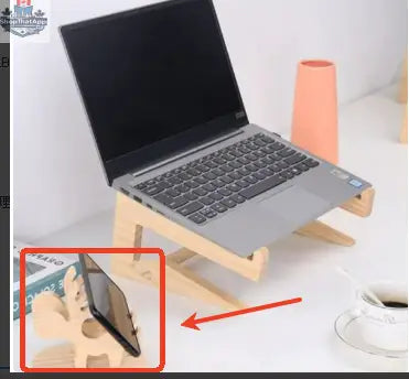Wooden Laptop Phone Stand - Shopthatapp.ca