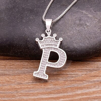 Elegant Silver Letter Pendant with Chain - Personalize Your Style