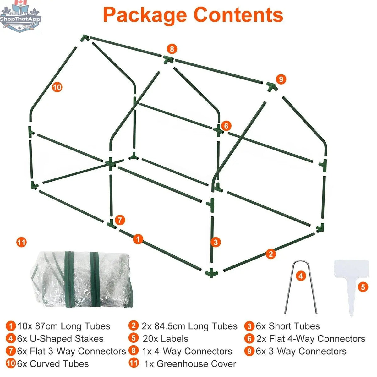 Portable mini greenhouse with waterproof UV-resistant PVC cover, roll-up zipper doors, ideal for indoor and outdoor gardening.