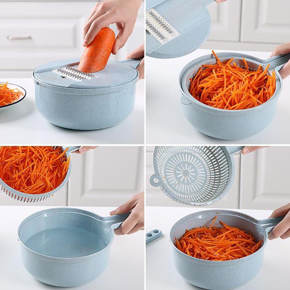8 In 1 Mandoline Vegetable Slicer - Versatile Potato Peeler, Carrot and Onion Grater - Shopthatapp.ca