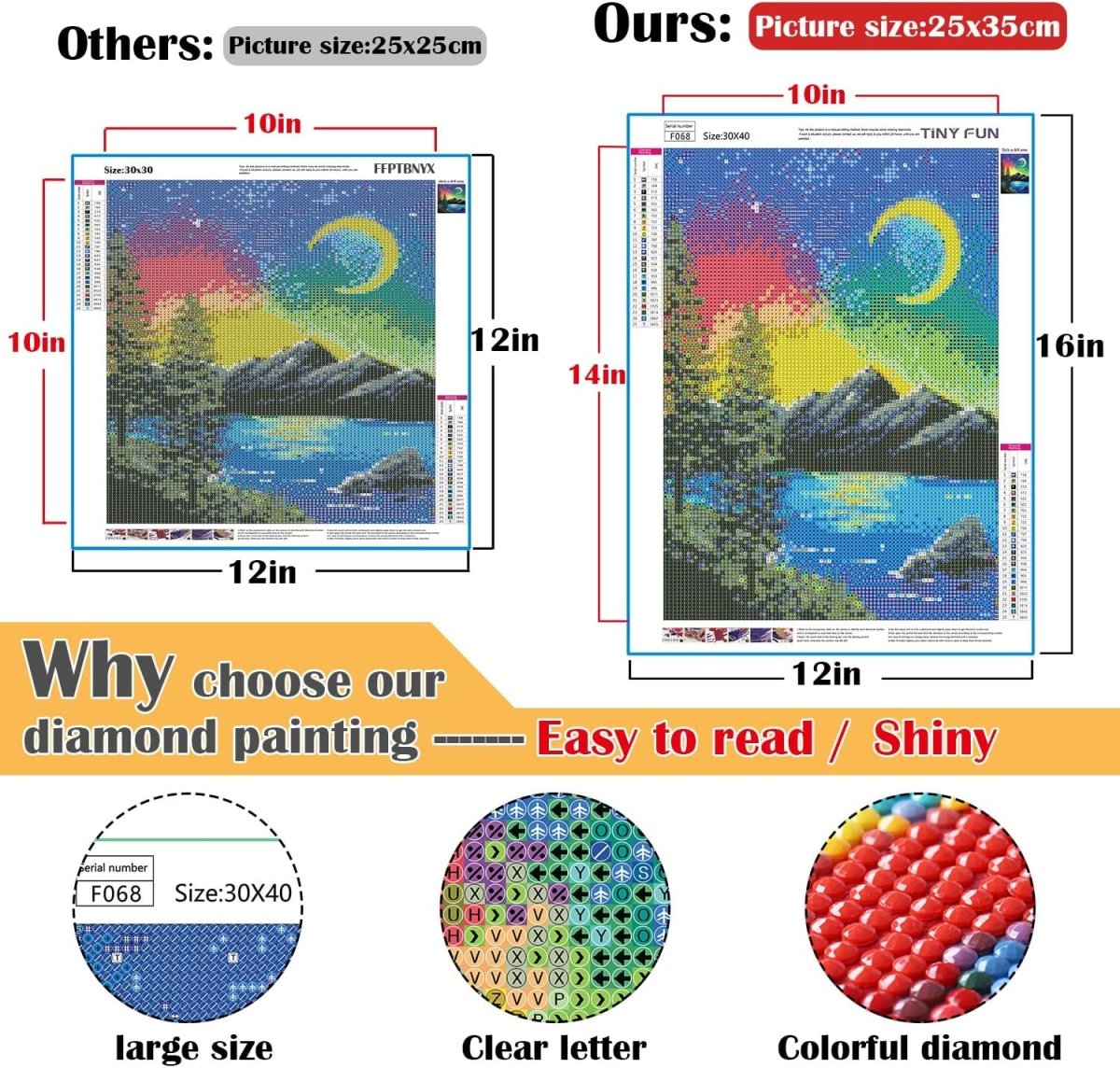 12-pack of ebasketonline 5D diamond painting kits for adults, round drill DIY art projects for home wall decor and gifts.