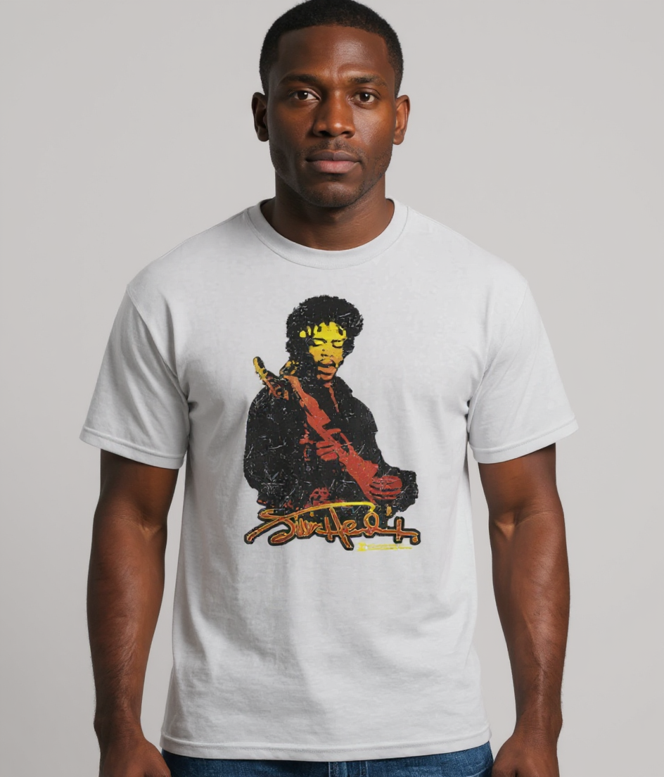JImi Hendrix Sunset Grey T-Shirt - Www.Shopthatapp.ca