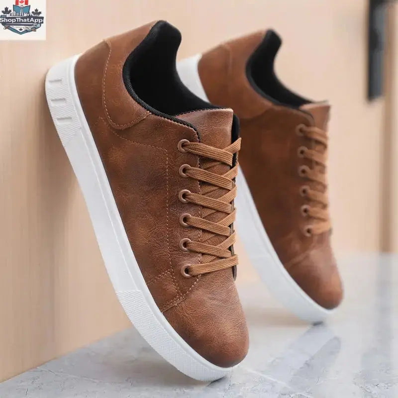 Lace-up Flat Shoes Men's Fashion Casual Shoes - Shopthatapp.ca