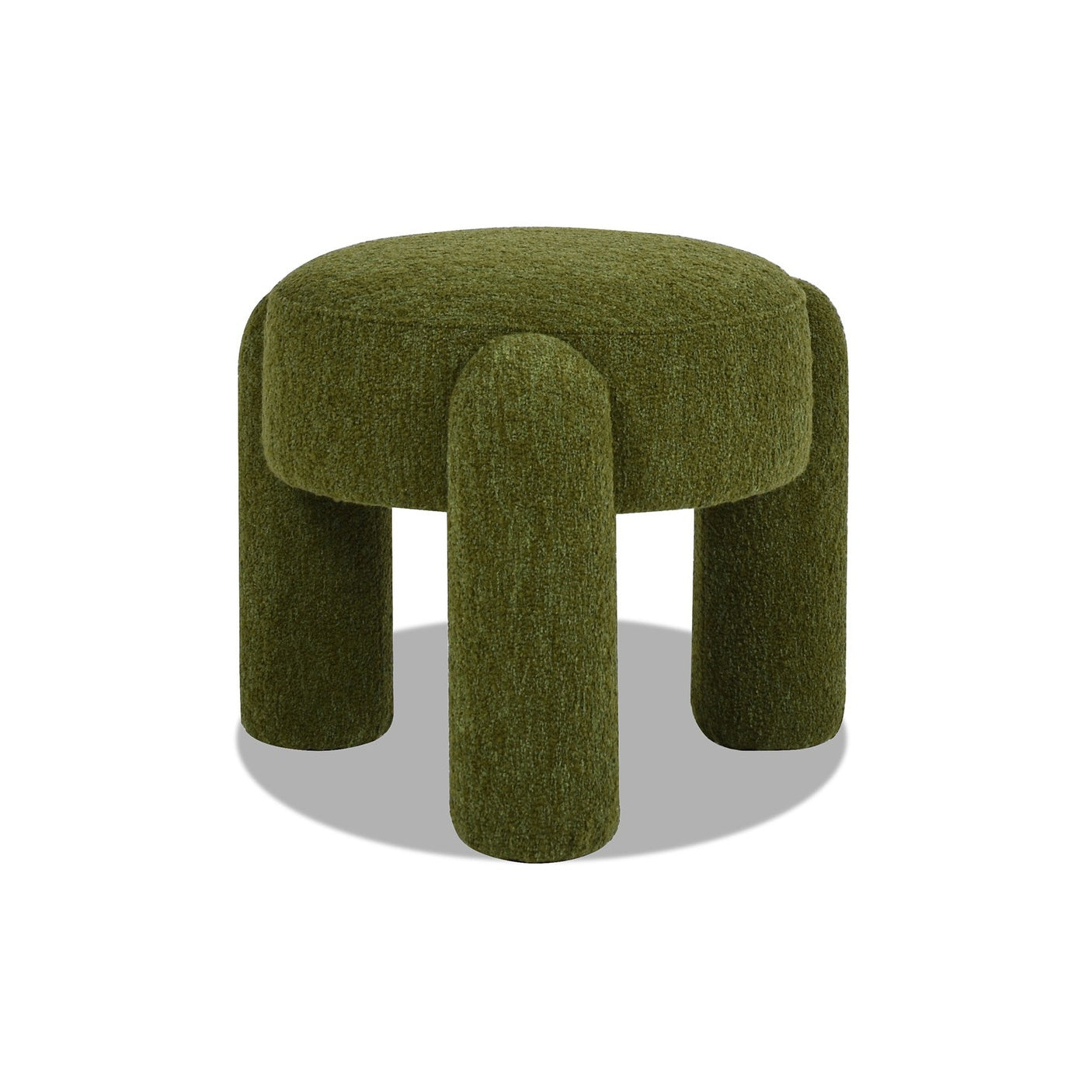 Olea Boucle Ottoman - Moss Green - Www.Shopthatapp.ca