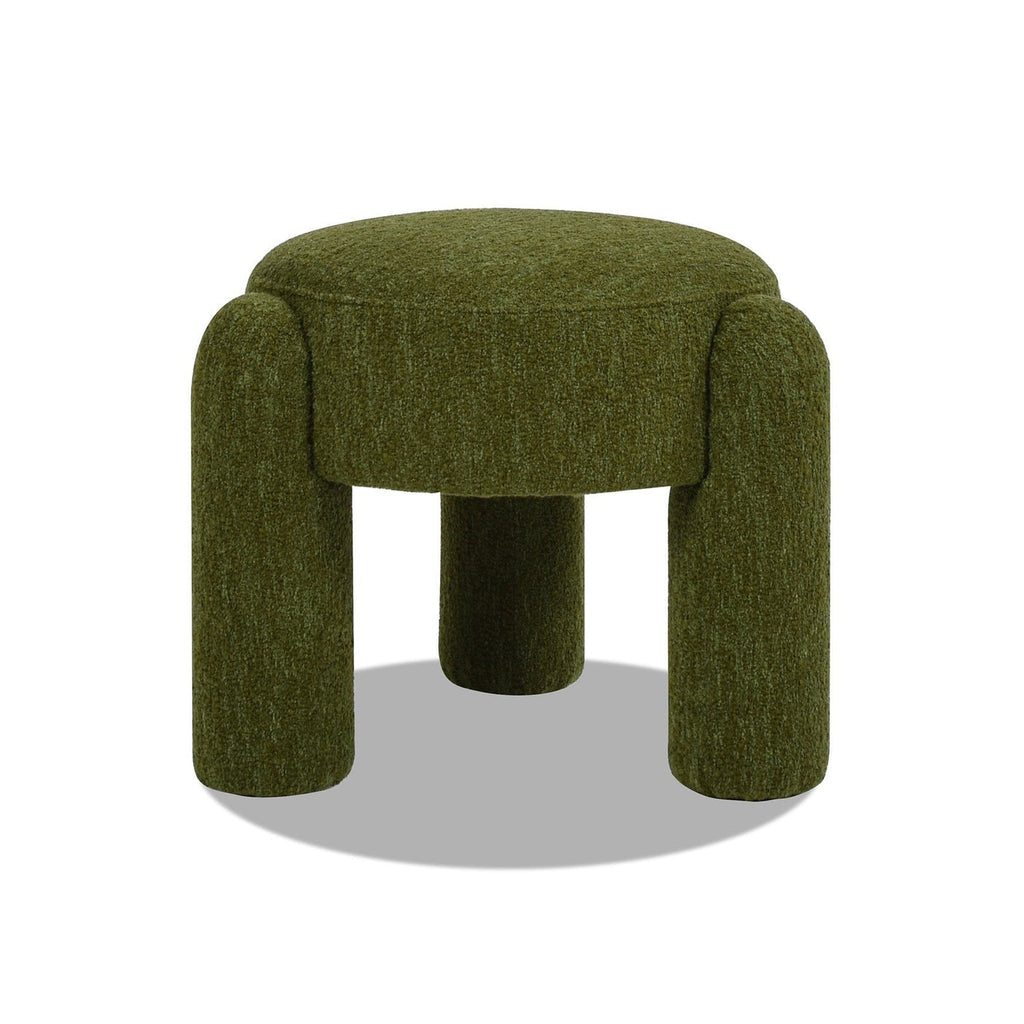 Olea Boucle Ottoman - Moss Green - Www.Shopthatapp.ca