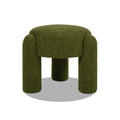 Olea Boucle Ottoman - Moss Green - Www.Shopthatapp.ca