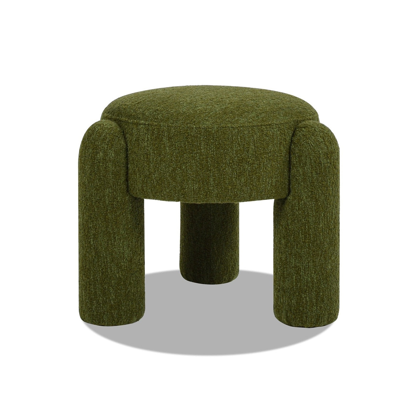 Olea Boucle Ottoman - Moss Green - Www.Shopthatapp.ca